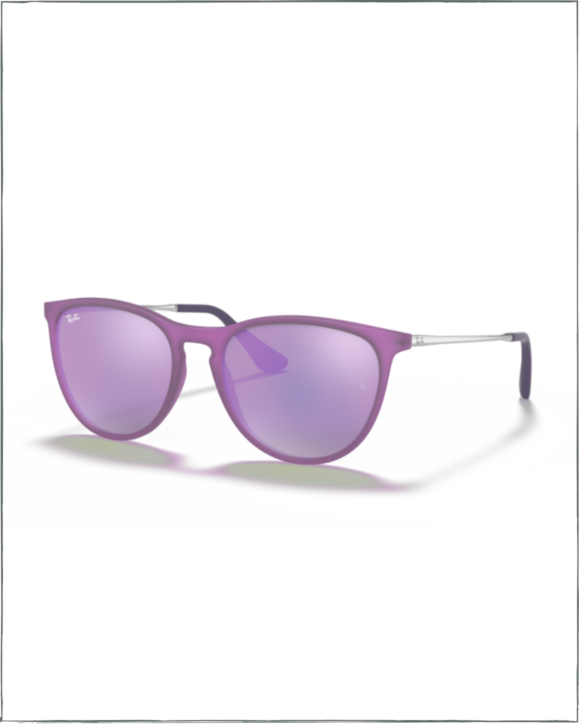 Gafa de sol niño RJ 9060S 70084V - Goma transparente y violeta fluorescente