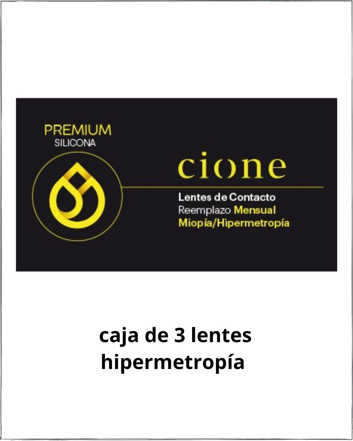 Lente de contacto Mensual Cione Premium Silicona (formato 3 lentes)