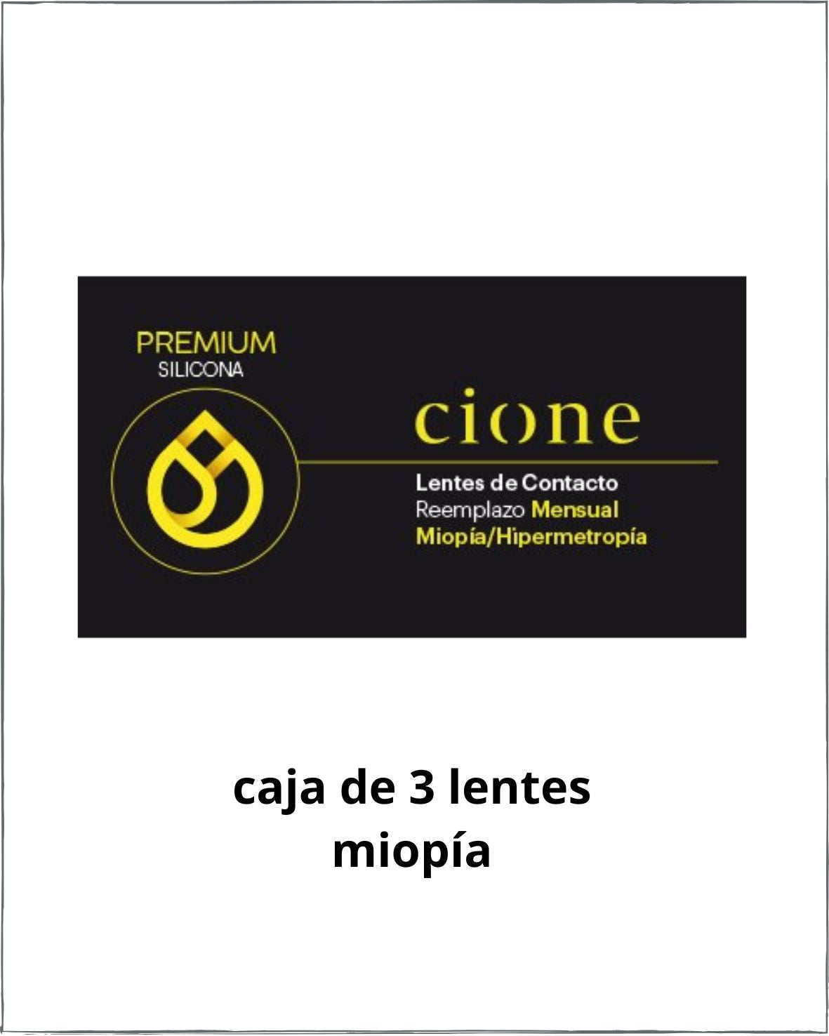 Lente de contacto Mensual Cione Premium Silicona (formato 3 lentes)